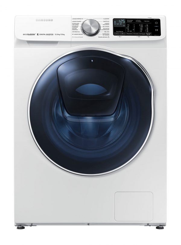 Стиральная машина с сушкой Samsung с AddWash WD6500N, 10/6 кг Цвет белый, синий